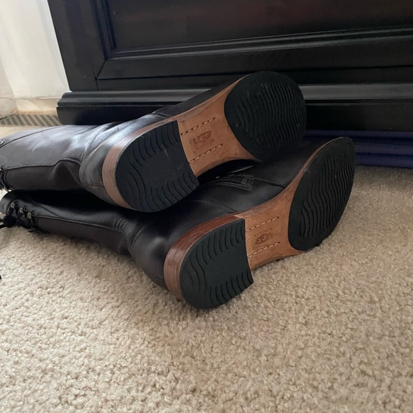 UGG Full-Length Leather Boots, Chocolate color, size 8. - Picture 5 of 6